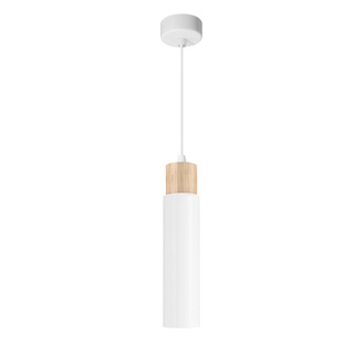 Lampa wisząca tuba Claro biała metalowa 1xGU10 pojedyncza