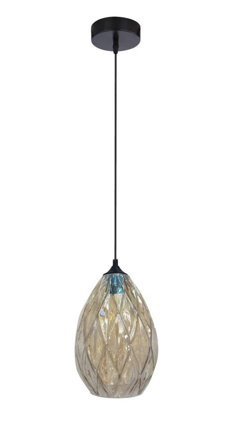 Lampa wisząca Gran szklana do kuchni i jadalni pojedyncza E27 złoty czarny