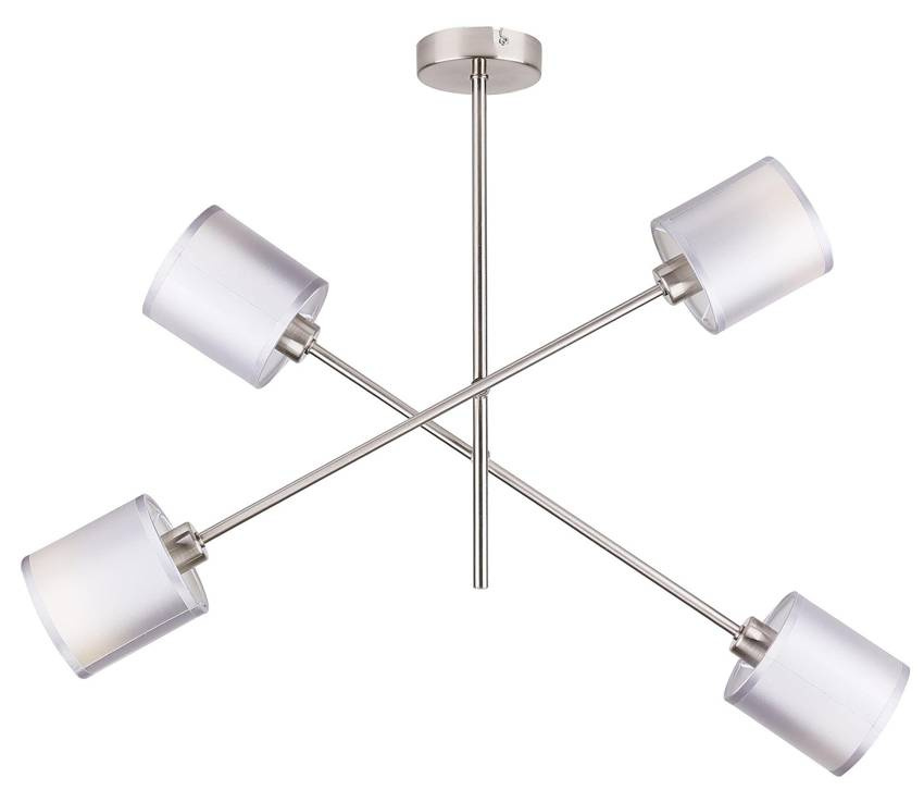 Lampa sufitowa Sax z abażurami regulowana 4-punktowa do salonu