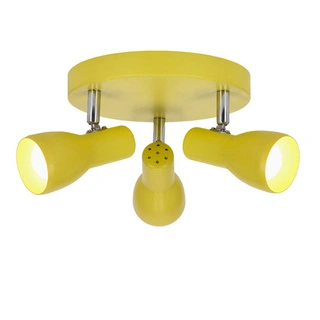 Lampa sufitowa Picardo plafon regulowany 3-punktowa musztardowa metalowa E14