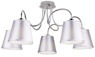 Lampa sufitowa Luk z abażurami 5-punktowa do salonu