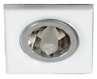 Oprawa stropowa kwadratowa biała szklana G4