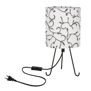 Lampka nocna Smally metalowa z abażurem biała E14 lampka stołowa