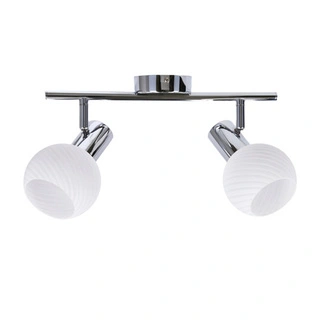 Lampa sufitowa Turno listwa ze szklanymi kloszami regulowana 2-punktowa