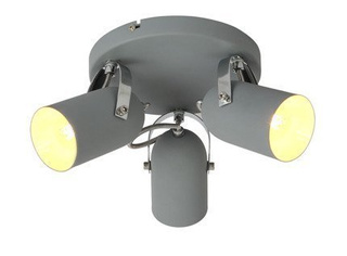 Lampa sufitowa GRAY plafon regulowana 3-punktowa metalowa do salonu