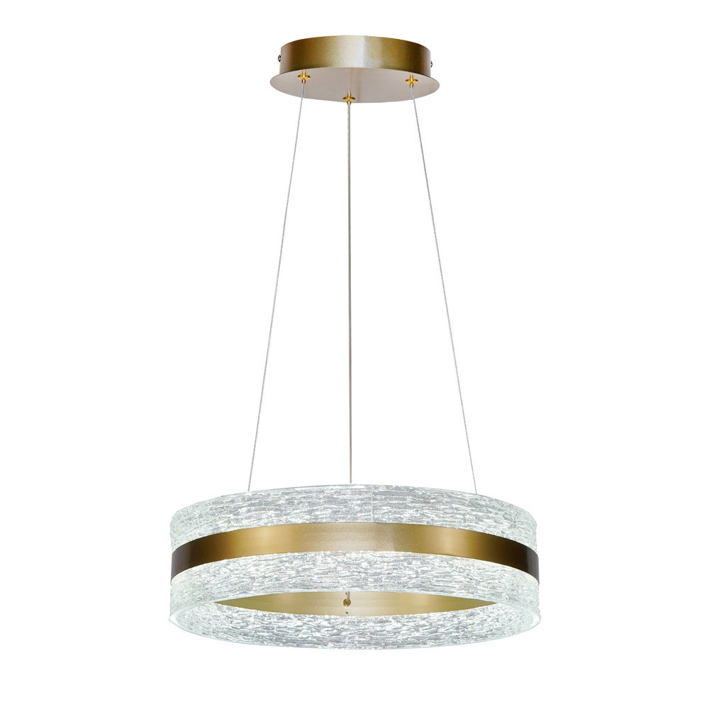 Lampa wisząca Castillo 40 złota do jadalni z kryształkami LED 24W zmienna barwa światła