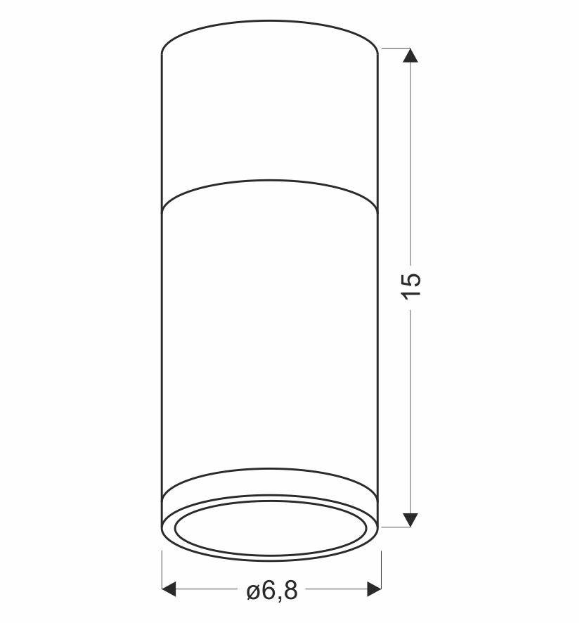 Lampa sufitowa Tuba Candellux 2284279 widok z góry