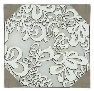 Plafon Cedra kwadratowy 30 cm biało‑brązowy E27 w stylu vintage