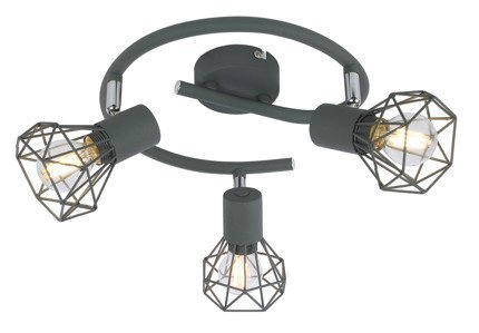 Lampa sufitowa spirala 3X40W E14 matowy szary VERVE 98-60990