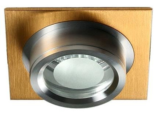 Oprawa stropowa okrągła złota aluminiowa MR16 do wnętrz eleganckich