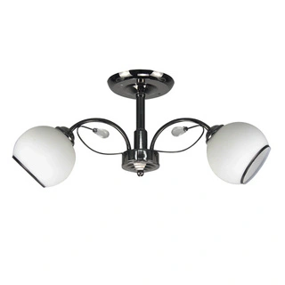 Lampa sufitowa Graphite ze szklanymi kloszami 2-punktowa do salonu