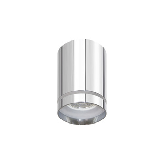 Lampa sufitowa tuba natynkowa chromowa okrągła 1xGU10 aluminium