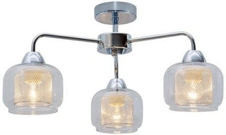 Lampa sufitowa Ray ze szklanymi kloszami 3-punktowa do salonu