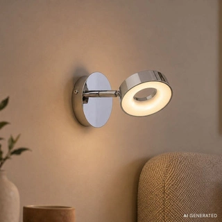 Kinkiet Isla srebrny regulowany led do salonu nowoczesny Candellux