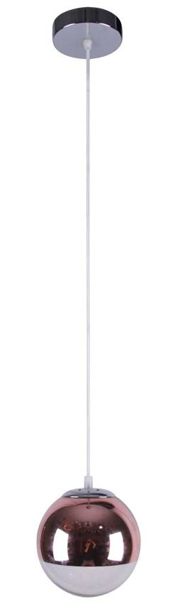 Lampa wisząca Gaze kula szklana różowo złota do salonu 1xE27