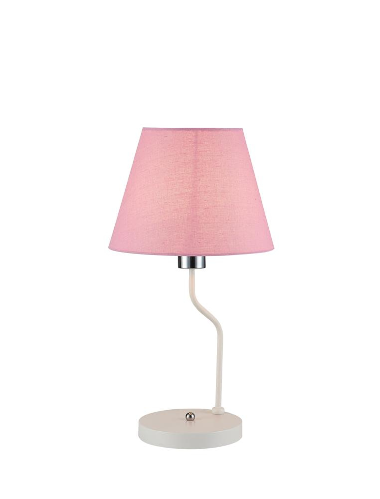 Lampka nocna York różowy abażur klasyczna E14 Candellux