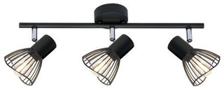 Lampa sufitowa Fly listwa z metalowymi kloszami regulowana 3-punktowa