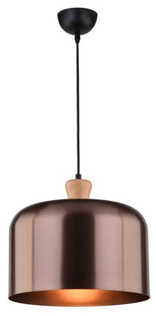 Lampa wisząca Dictoria metalowy klosz brązowy do salonu i jadalni E27 pojedyncza
