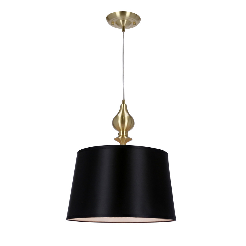 Candellux Lighting PRIMA GOLD LAMPA WISZĄCA ZŁOTY SATYNOWY E27 CZARNY
