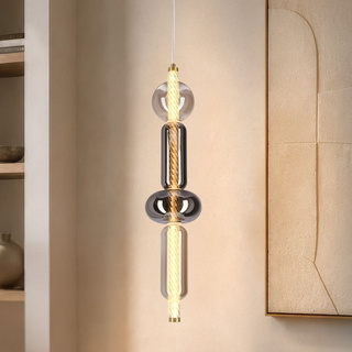 Lampa wisząca Kelly szklana złota pojedyncza LED 9,5W 2700K