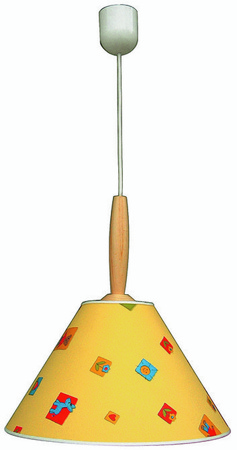 Lampa wisząca z abażurem Bambi biało‑wielokolorowa 1xE27