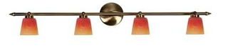 Lampa sufitowa OLIVIA listwa ze szklanymi kloszami 4-punktowa