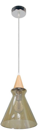 Lampa wisząca Enriks szklana dymiony klosz do jadalni nad stół E27