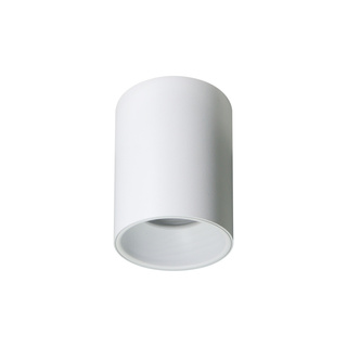 Lampa sufitowa tuba natynkowa okrągła pojedyncza GU10 aluminium szara