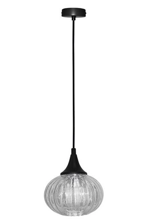 Lampa wisząca Exeter Ledea szklana kula czarna do kuchni E14 pojedyncza