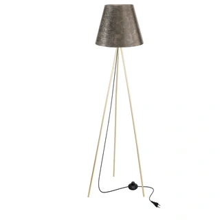 Lampa podłogowa PLATINO trójnóg z abażurem do salonu 1-punktowa E27