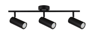 Lampa sufitowa Colly czarna listwa regulowana 3-punktowa do salonu