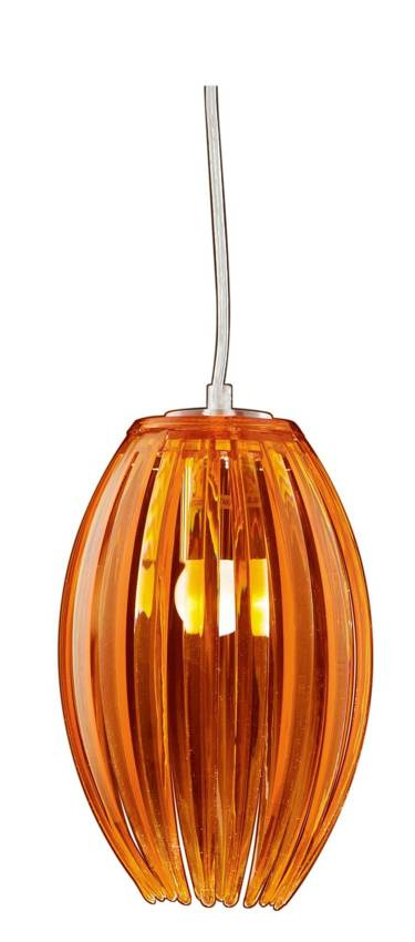 Candellux Lighting Lampa wisząca pomarańczowa mała z akrylu Abuko 31-55319