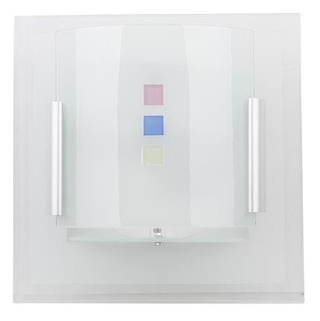 Lampa wisząca kwadratowa szklana biała pojedyncza do przedpokoju E27 IP20