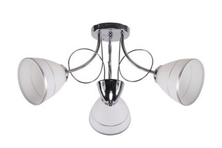 Lampa sufitowa Elotte ze szklanymi kloszami 3-punktowa do salonu