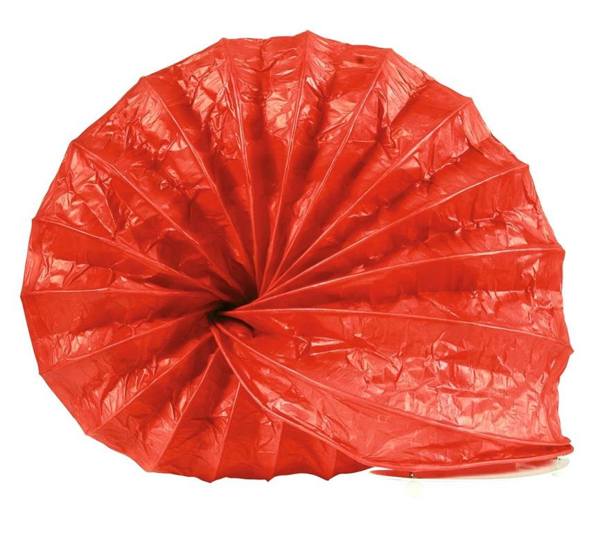 Lampka biurkowa papierowa nocna czerwona 40W Ślimak Candellux 41-88393