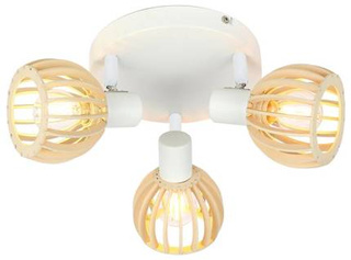 Lampa sufitowa Atarri Candellux 98-68118 plafon biały drewno 3xE14