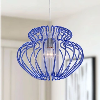 Lampa wisząca Imperia niebieska nowoczesna pojedyncza E27