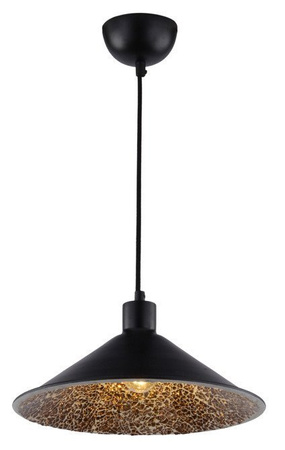 Lampa wisząca Scrimi czarna talerzowa pojedyncza do salonu E27 Candellux