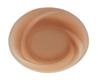 Lampa wpuszczana okrągła szklana beżowa G4