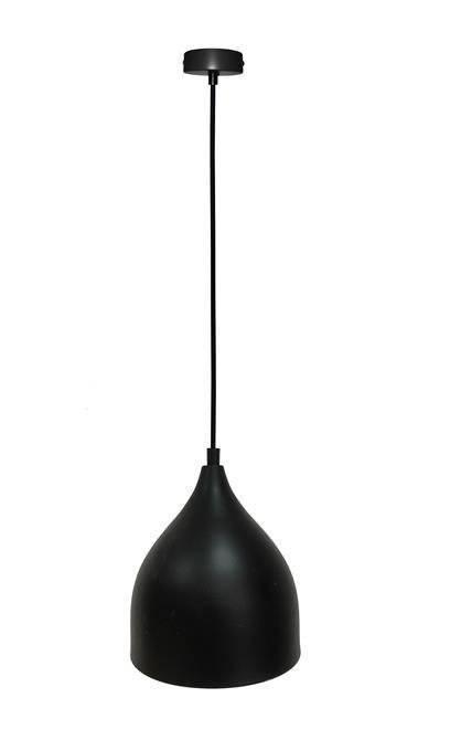 Lampa wisząca Ystad metalowa czarna do kuchni pojedyncza E27 1x40W