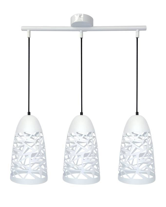Lampa wisząca biała 3xE27 59cm SABRIN 33-54876
