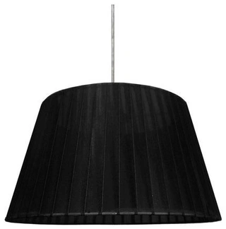 Lampa wisząca z abażurem Tiziano klasyczna czarna do salonu