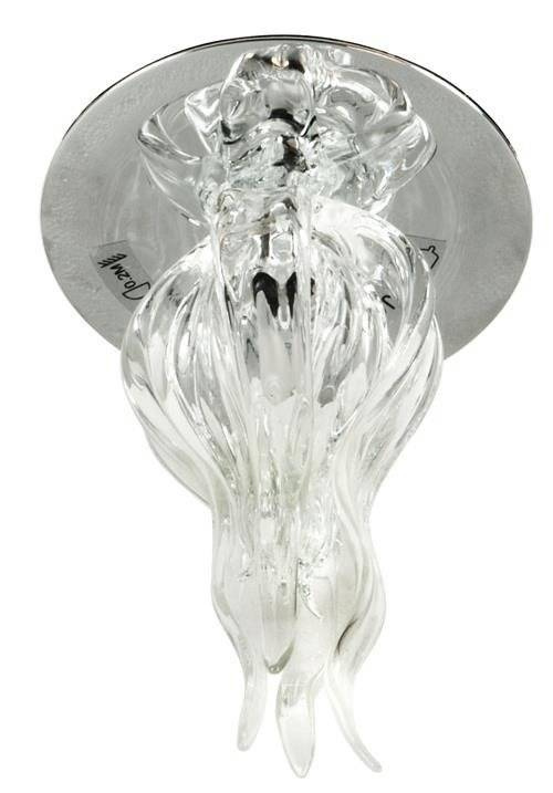 Lampa wpuszczana okrągła szklana G4 dekoracyjna