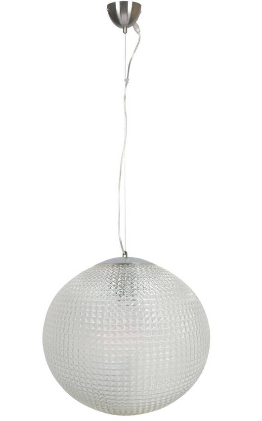 Lampa wisząca Lucida szklana kula do salonu i jadalni 1xE27 biały