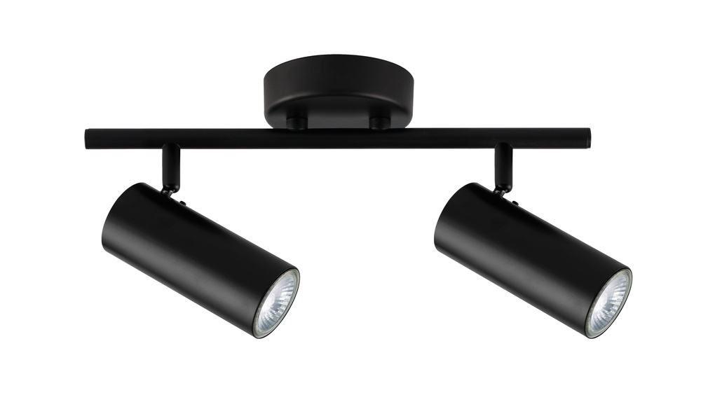 Lampa sufitowa Colly czarna listwa spot regulowana 2-punktowa do salonu