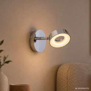 Kinkiet Isla srebrny regulowany led do salonu nowoczesny Candellux