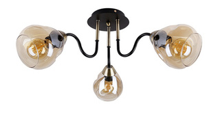 Lampa sufitowa Unica ze szklanymi kloszami 3-punktowa do salonu