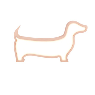 Lampka Dog do pokoju dziecięcego IQ Kids LED nocna różowa