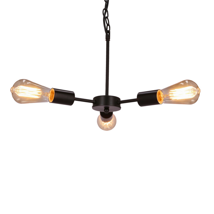 Candellux Lighting SPARTA LAMPA WISZĄCA CZARNY 3X60W E27
