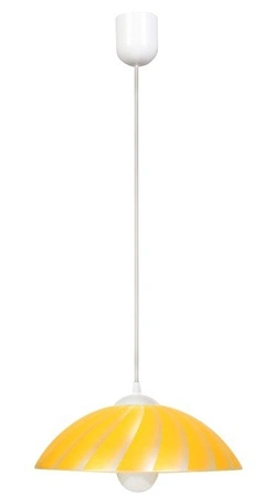 Lampa wisząca Kamila szklana żółta do jadalni pojedyncza E27